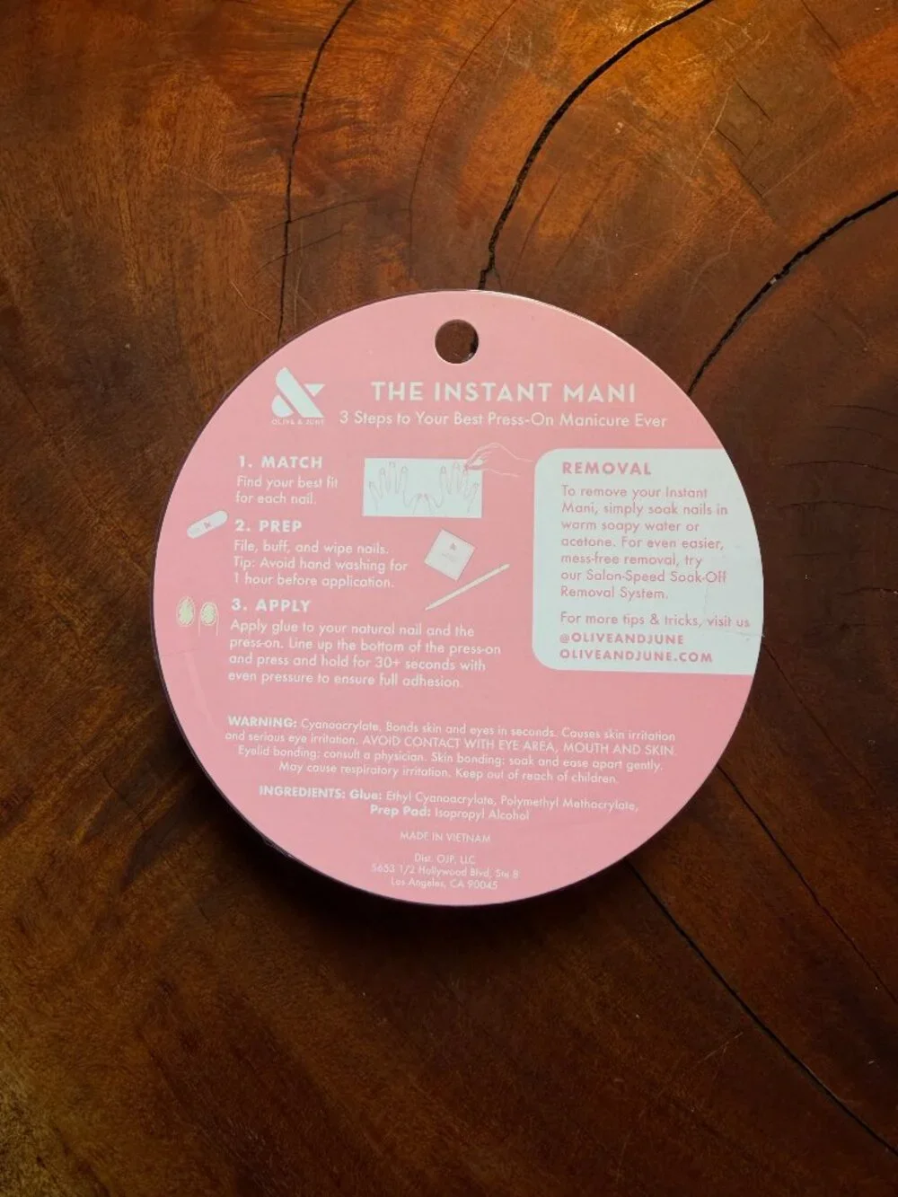 Subtle Blush French Glue Press-On Nails | Medium Almond | Reusable